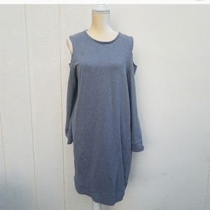 torrid long sleeve gray cold shoulder top size 1